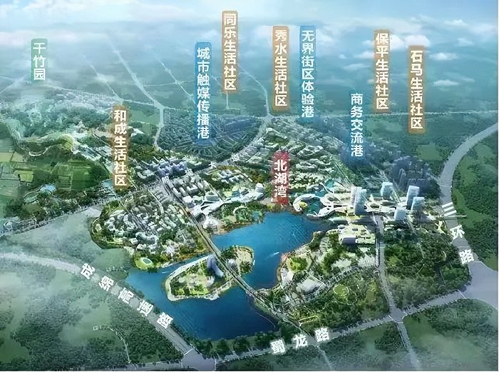 北湖未来公园社区规划图 图源:成都发布
