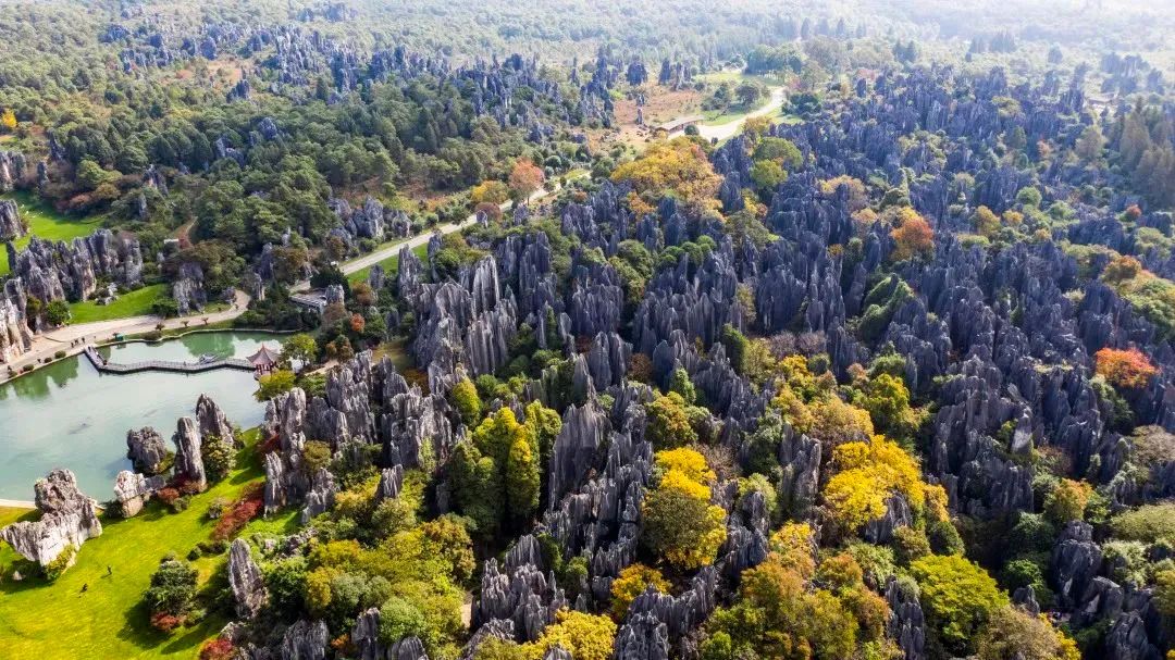 风光旖旎的云南石林景区围绕满足游客的旅游需求,昆明市还重点推进