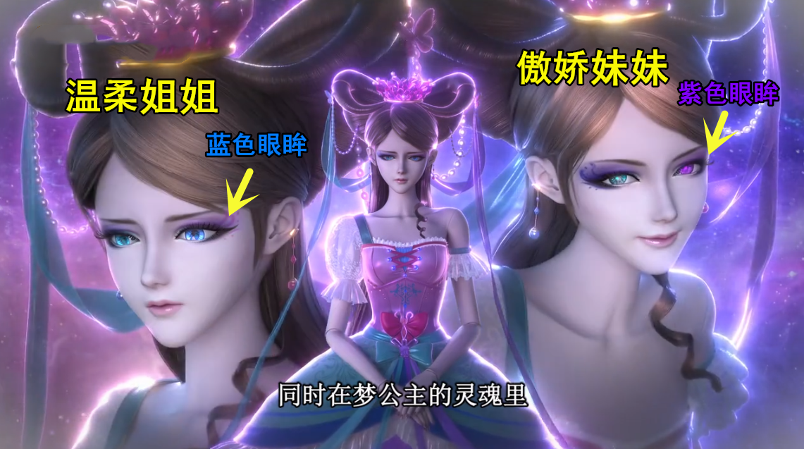 叶罗丽拥有紫色眼睛的都是双生子曼多拉和梦公主都不例外