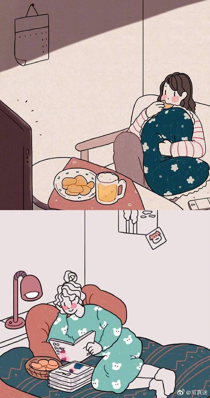 一人享受独处的悠闲时光