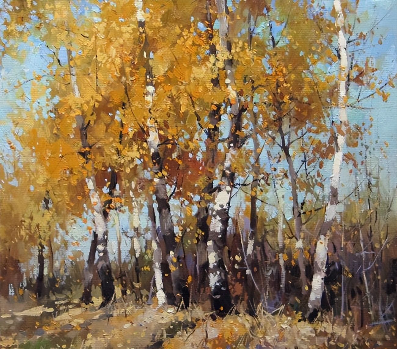 充满着浓浓俄罗斯风情的当代风景油画作品