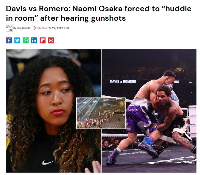 称被吓坏了！大坂直美透露在美国遭遇枪击事件 所有人都虚惊一场休闲区蓝鸢梦想 - Www.slyday.coM