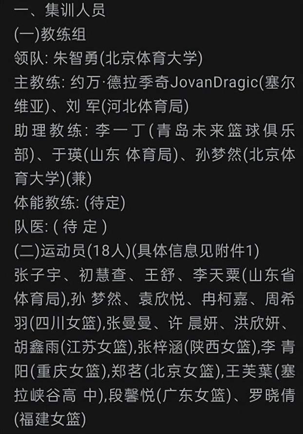 正式确定2米26超级内线入选女篮国家队感谢巩晓彬大力培养