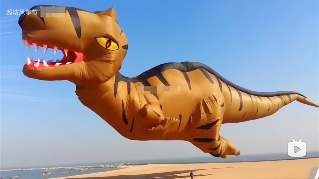 宝,我也想放这么大的风筝……|霸王龙|风筝|观赏性_新浪新闻