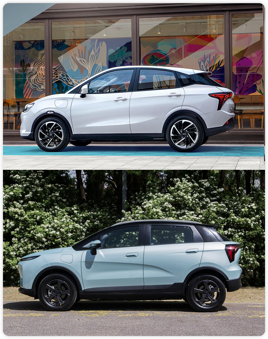 预算10万左右，想买代步纯电小车，哪吒V和几何E怎么选？