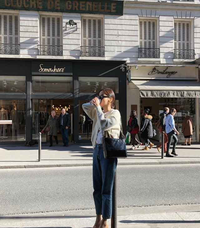 身高150cmins时尚博主很韩又很法的穿搭风格