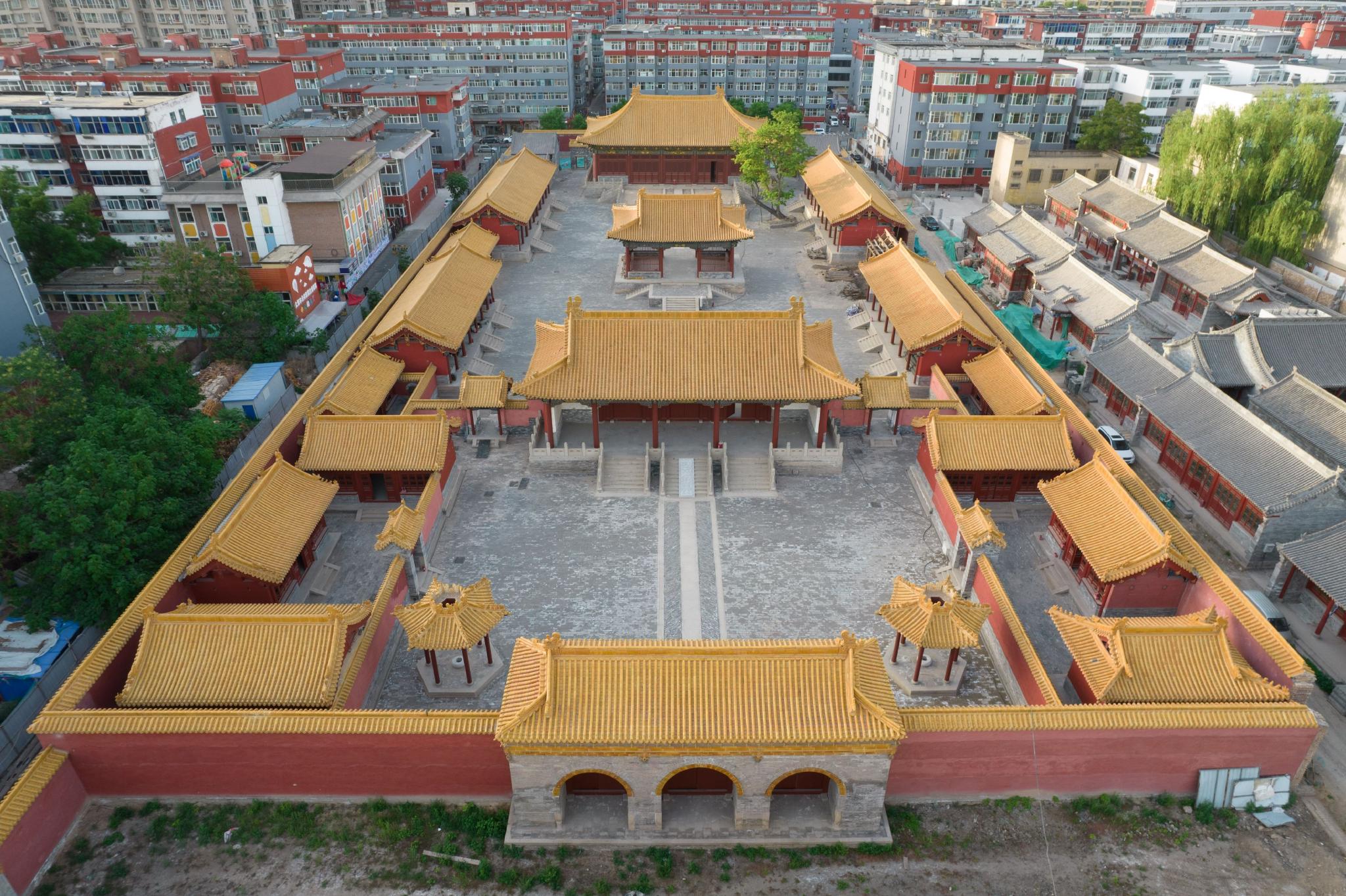 太原明代皇庙修缮工程初具规模是中国现存明代皇庙孤例
