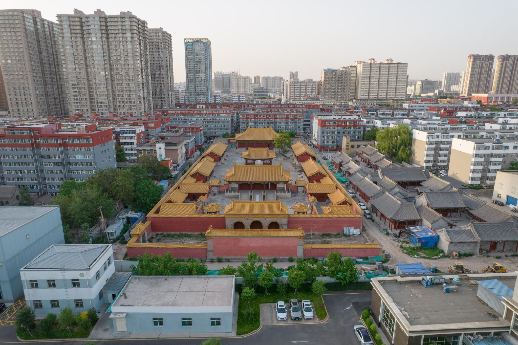 太原明代皇庙修缮工程初具规模是中国现存明代皇庙孤例