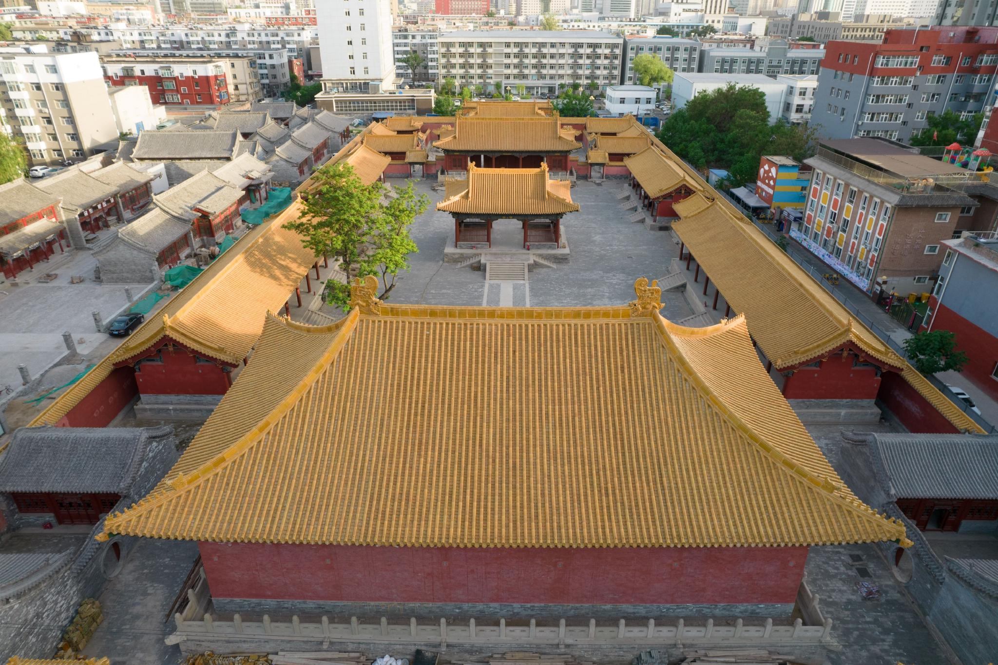 太原明代皇庙修缮工程初具规模是中国现存明代皇庙孤例