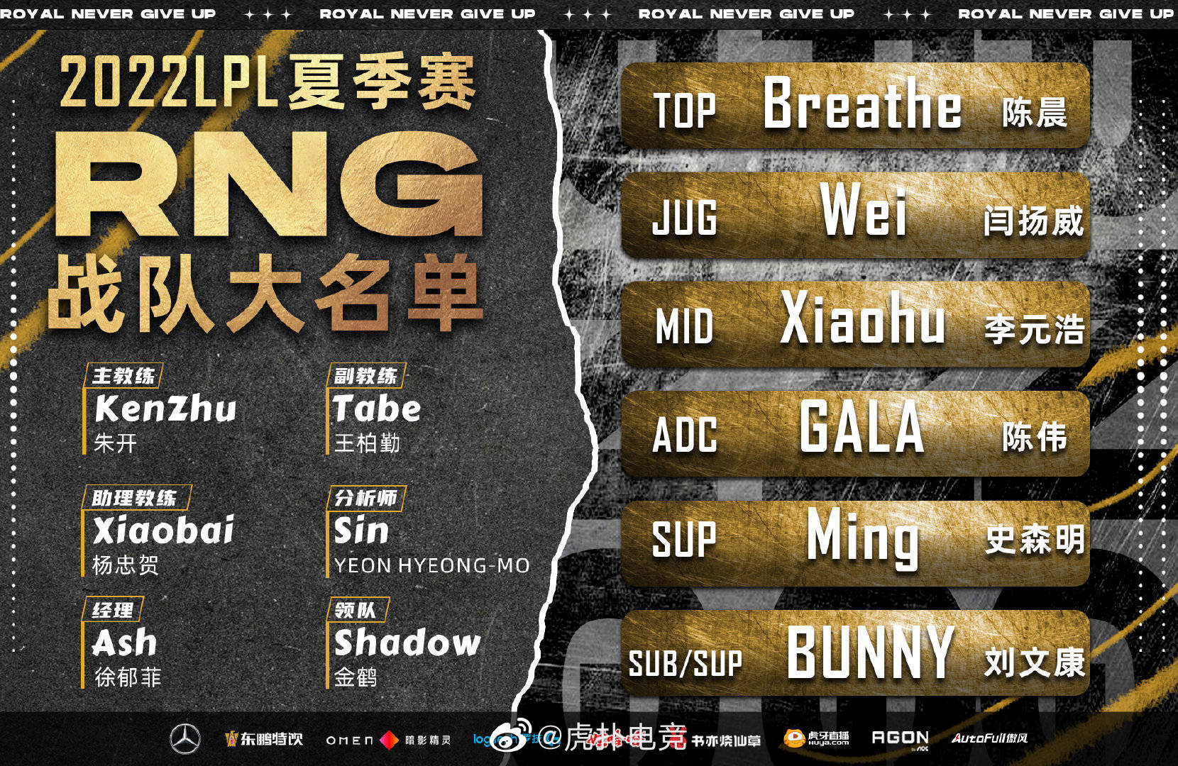 RNG电子竞技俱乐部英雄联盟分部夏季赛大名单：RNG官宣夏季赛大名单休闲区蓝鸢梦想 - Www.slyday.coM