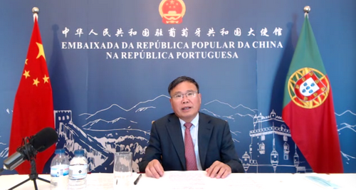 驻葡萄牙大使赵本堂在线出席汉语桥世界小学生中文秀葡萄牙赛区决赛