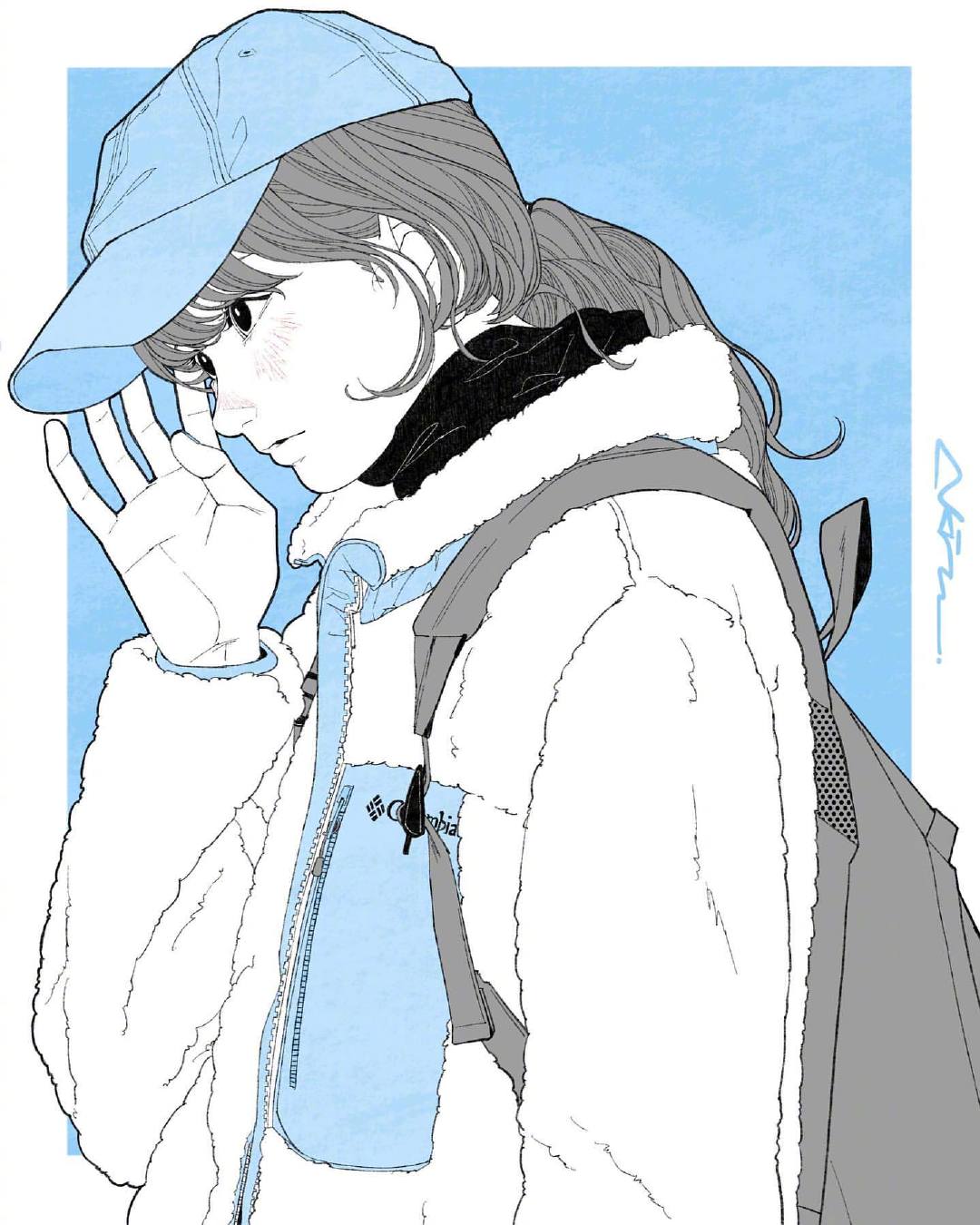 翻到一组很有特点的人物插画