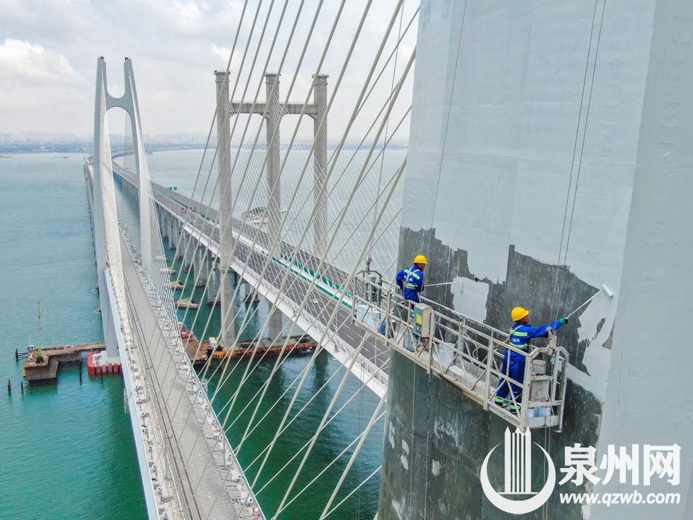 福厦客专泉州湾跨海大桥穿新衣