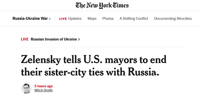 《纽约时报》报道截图