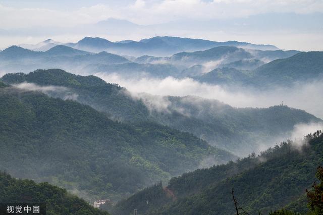 浙江永康:大寒山脉云遮雾绕 群山青翠__财经头条