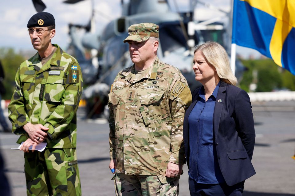 美参联会主席访问瑞典 力挺瑞典芬兰加入北约