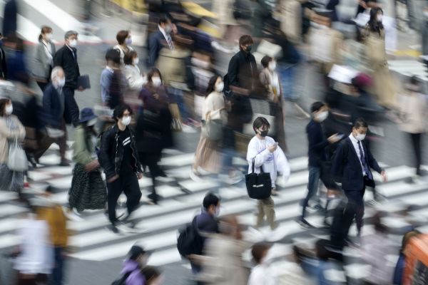 日本东京涩谷的行人（欧洲新闻图片社）