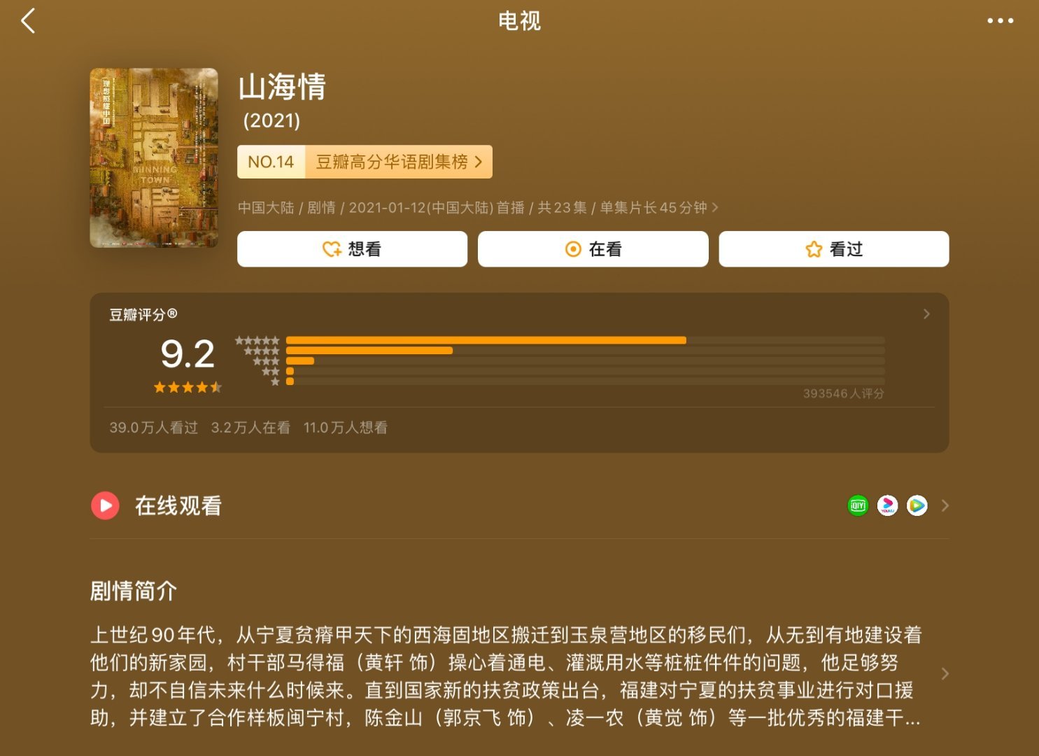 由白宇陈坤主演的风起陇西豆瓣评分已经长至8分