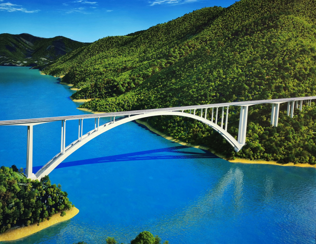 在建世界最大跨径拱桥——天峨龙滩特大桥主桥拱桁实现高精度合龙