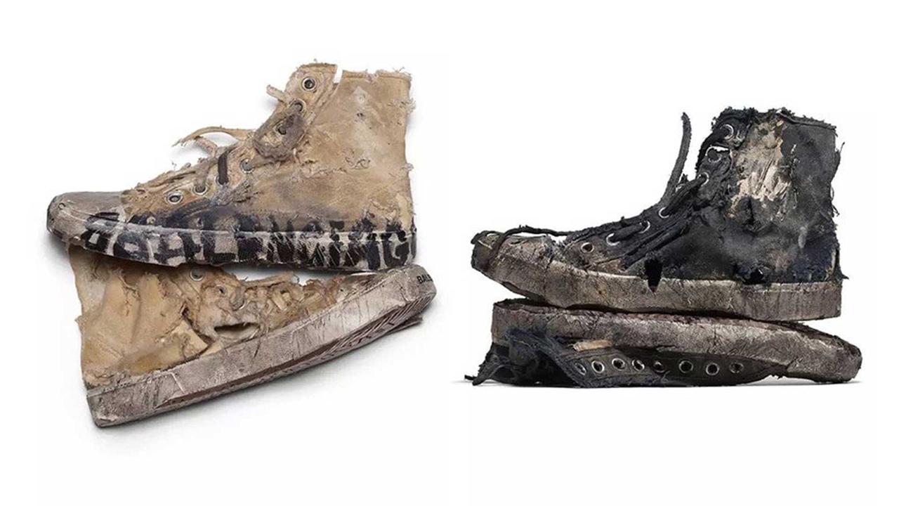 巴黎世家1.2万元的限量“做旧”鞋引争议，又脏又破为了寓意“环保”