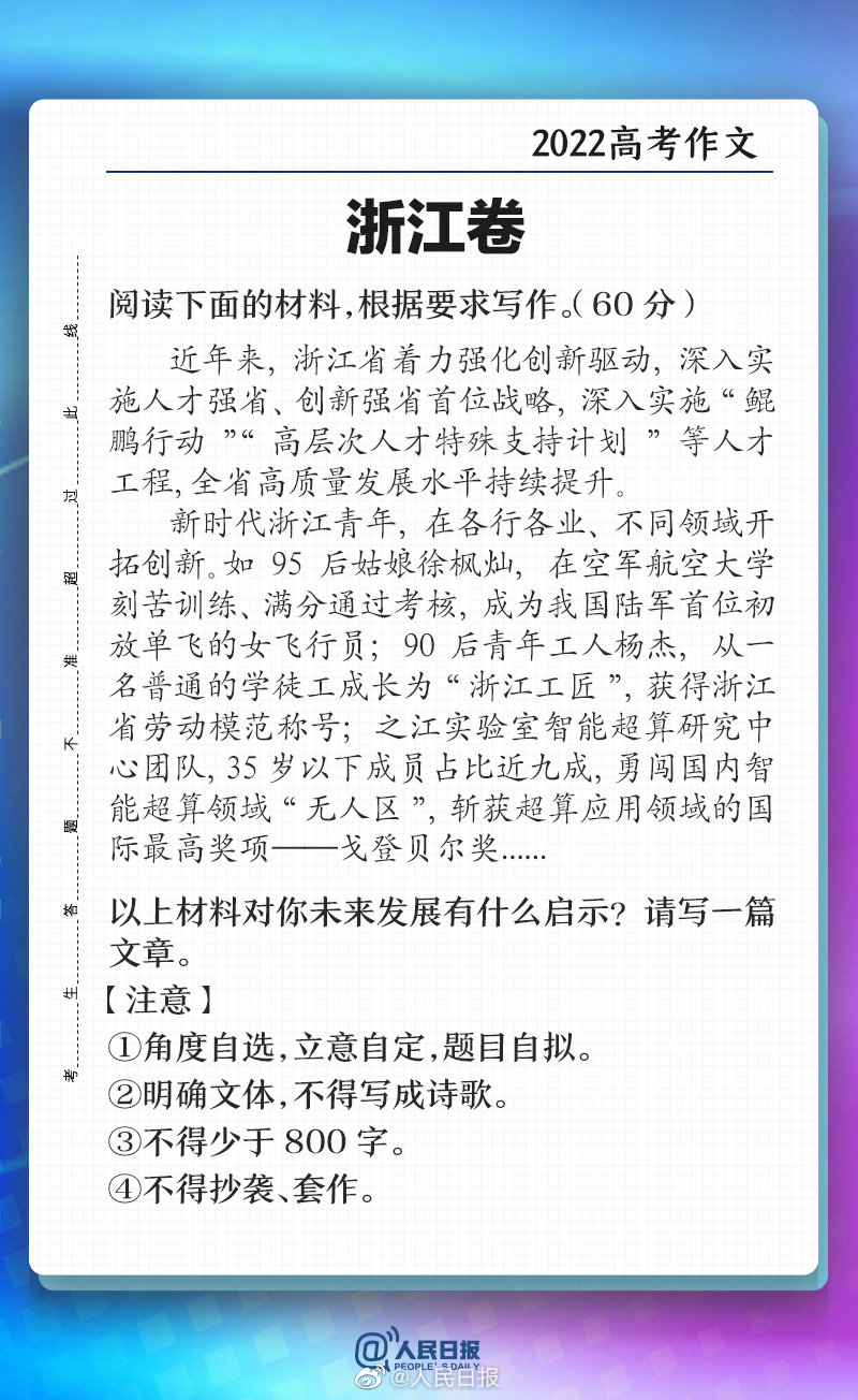 2022高考作文全国甲卷作文难倒网友：还好毕业得早休闲区蓝鸢梦想 - Www.slyday.coM