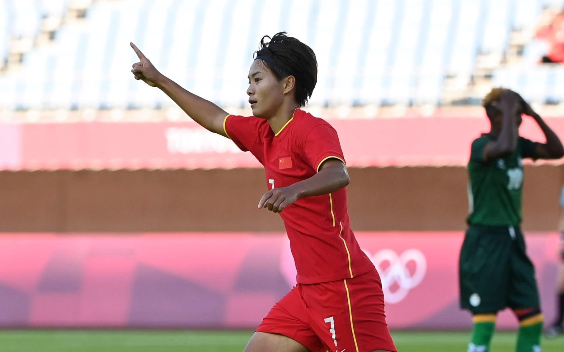 王霜在东京奥运会女足比赛中.&nbsp; 资料图/新华社