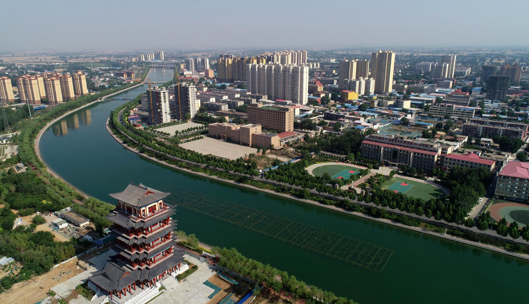 石家庄行唐引水增绿打造县域生态风景带