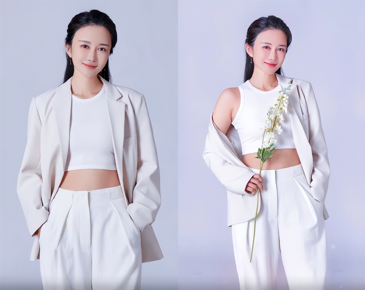 71岁张纪中晒老婆写真大片40岁杜星霖秀小蛮腰越穿越年轻