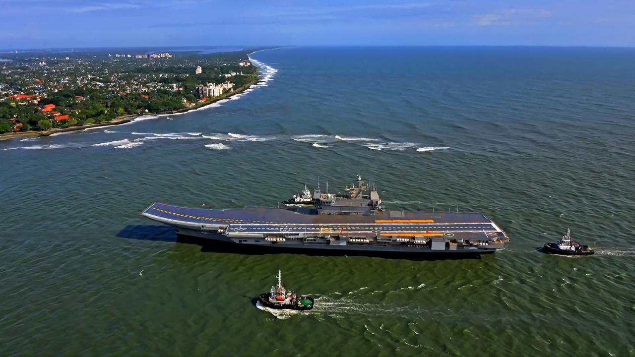 印媒:印度首艘国产航母"维克兰特"号将在8月15日服役