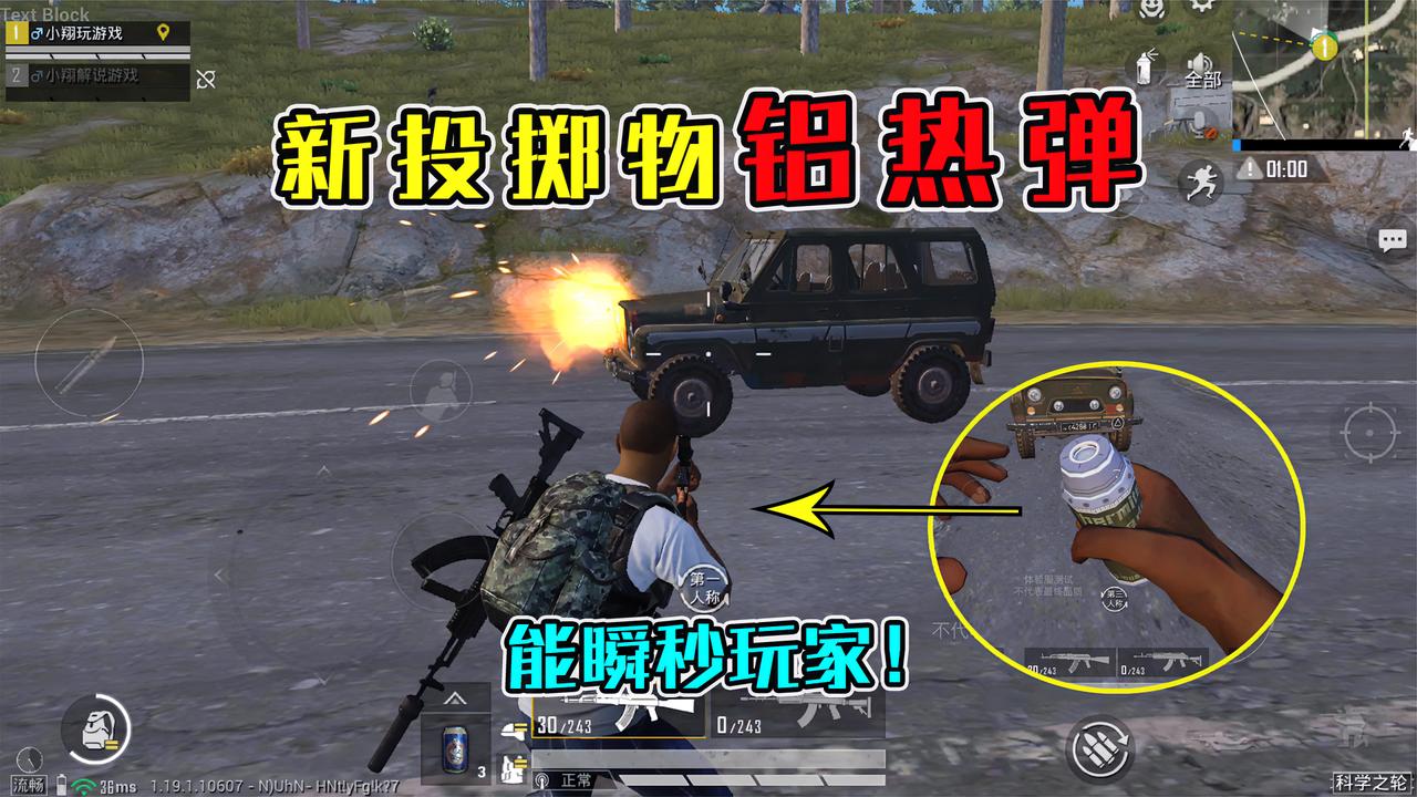 和平精英揭秘体验服新武器蜜獾步枪铝热弹瞬秒玩家