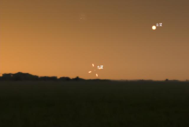 6月16日日出时水星相对位置示意图
