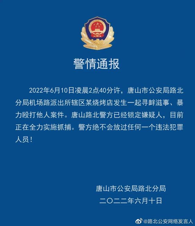 多名男子烧烤店内围殴女子！警方通报休闲区蓝鸢梦想 - Www.slyday.coM