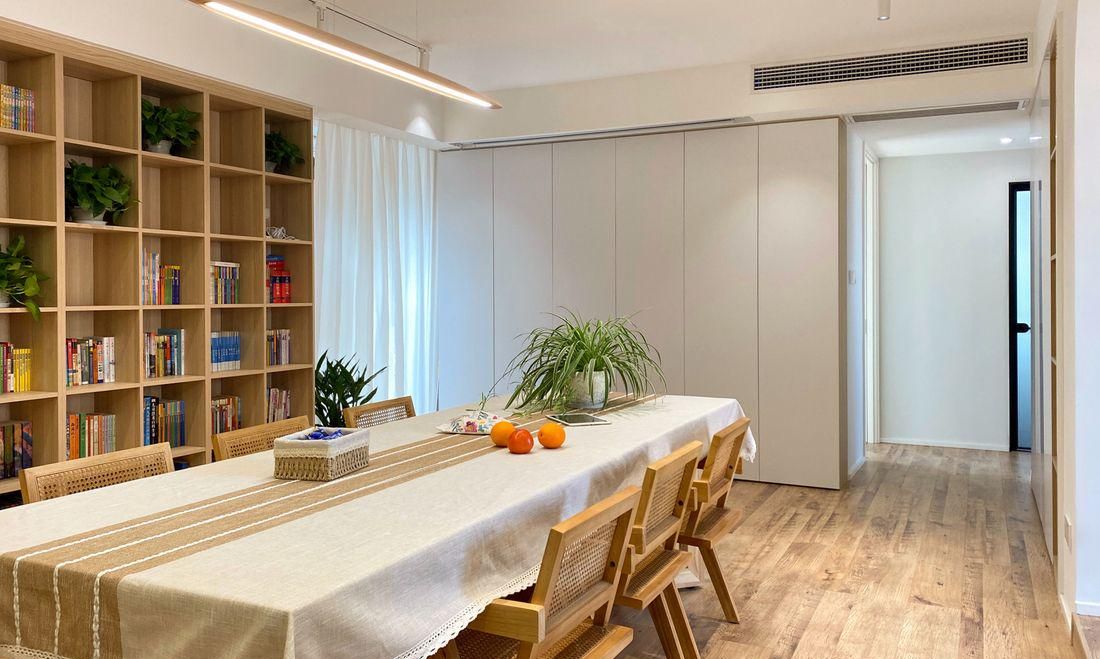 她家不要沙发茶几电视客厅改造成书房全屋书香雅韵