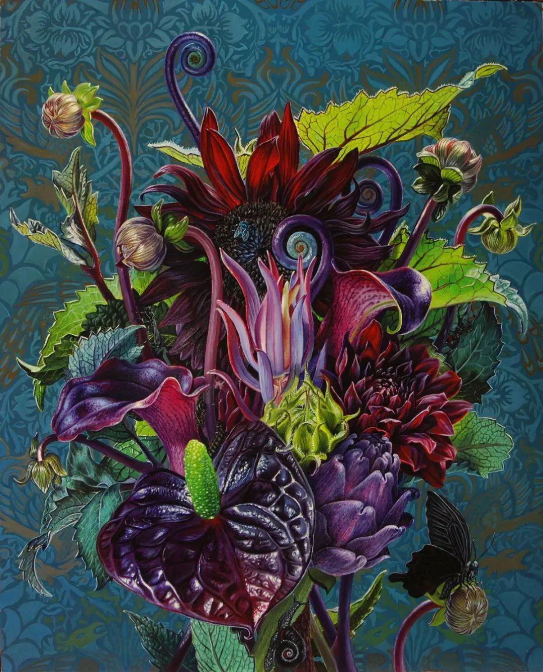 他的超写实静物画太特别了鲜艳的色彩让人眼前一亮