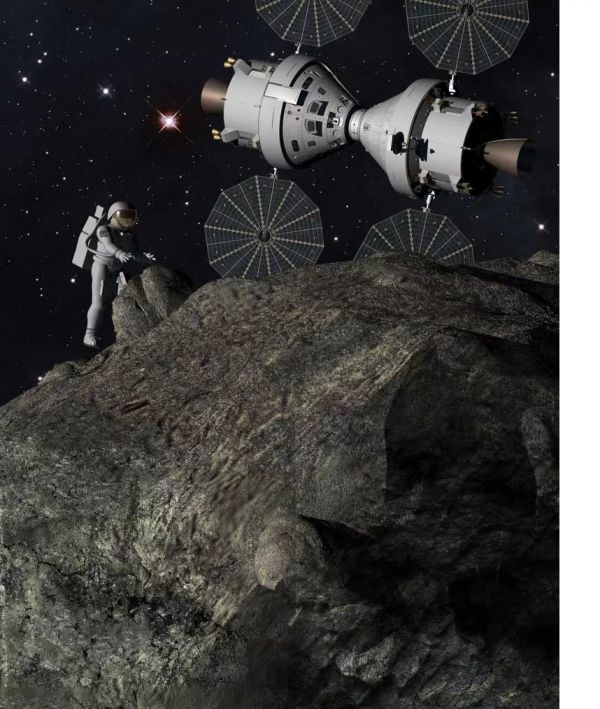 宇航员登陆小行星的构想图（美国太空网站）