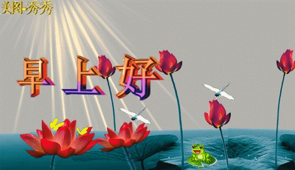 创意唯美风景早上好动画表情图片早上问候温馨祝福语图片