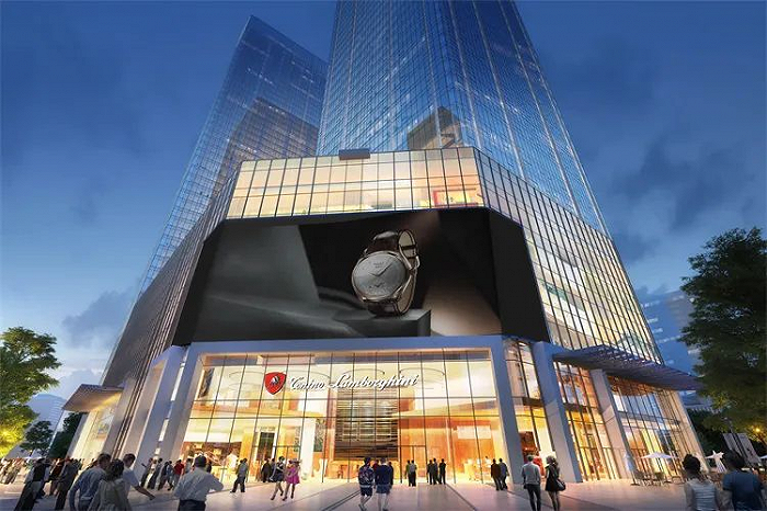 成都托尼洛·兰博基尼中心裸眼3d大屏&灯光首秀,全新地标启幕