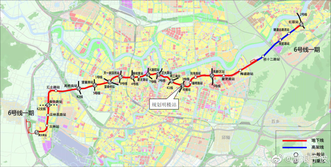 宁波地铁六号线规划图图片