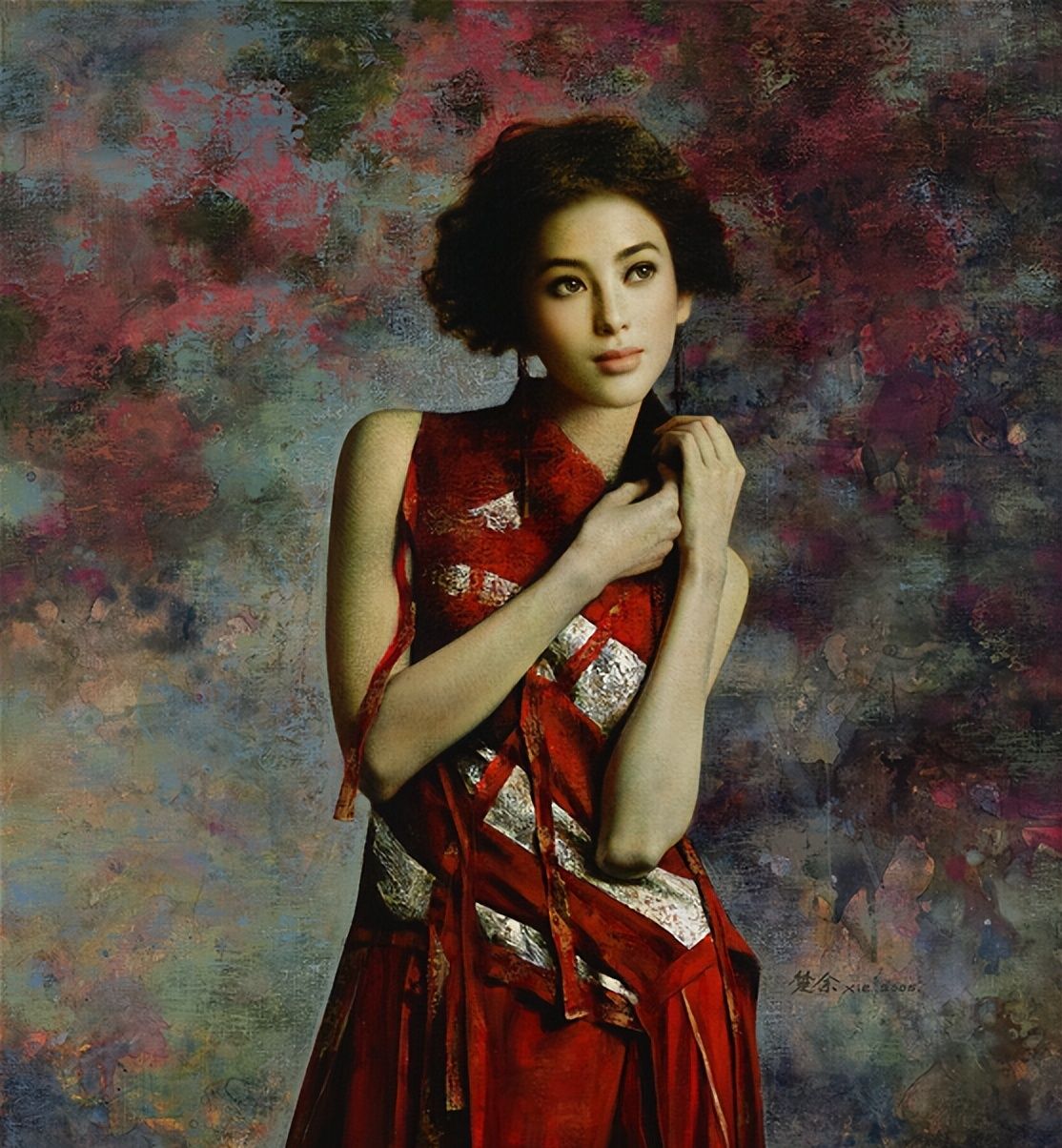 谢楚余笔下的每一位女性都充满了绝美的东方风韵