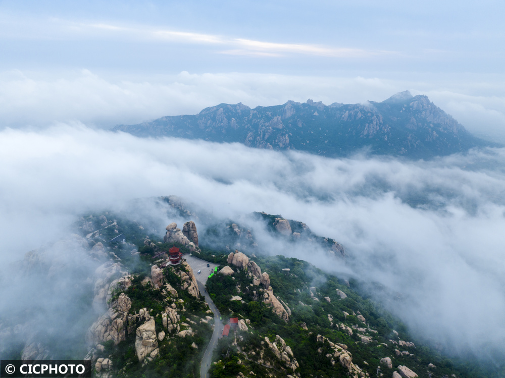 山东省五莲县云山雾海景色美