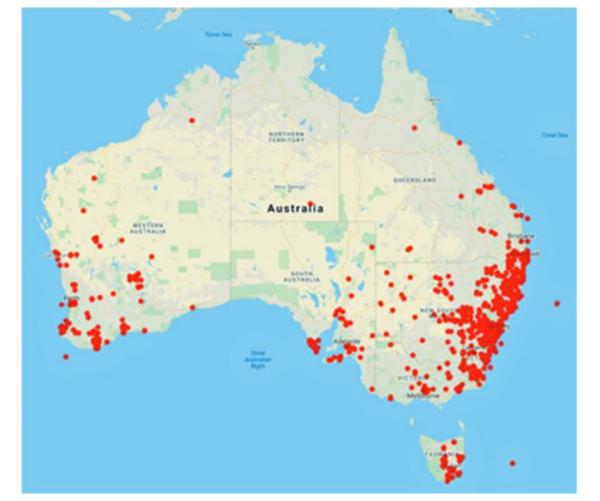 图1 约瑟夫·梅登的桉树调查记录