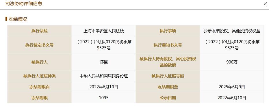 登上热搜！郑恺900万股权被冻结休闲区蓝鸢梦想 - Www.slyday.coM