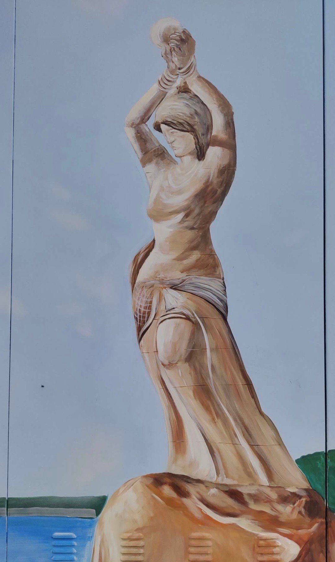 网友偶然发现路边一配电柜的珠海渔女涂鸦……|珠海市_新浪新闻