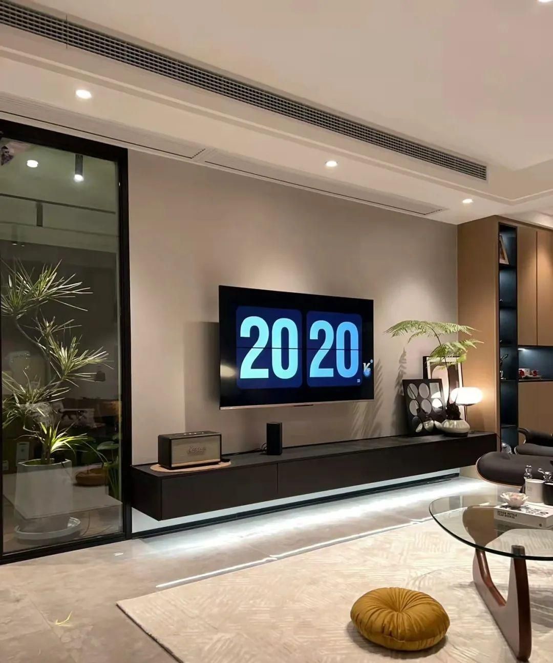 2023现代房间悬空电视柜装修效果图_装信通网效果图