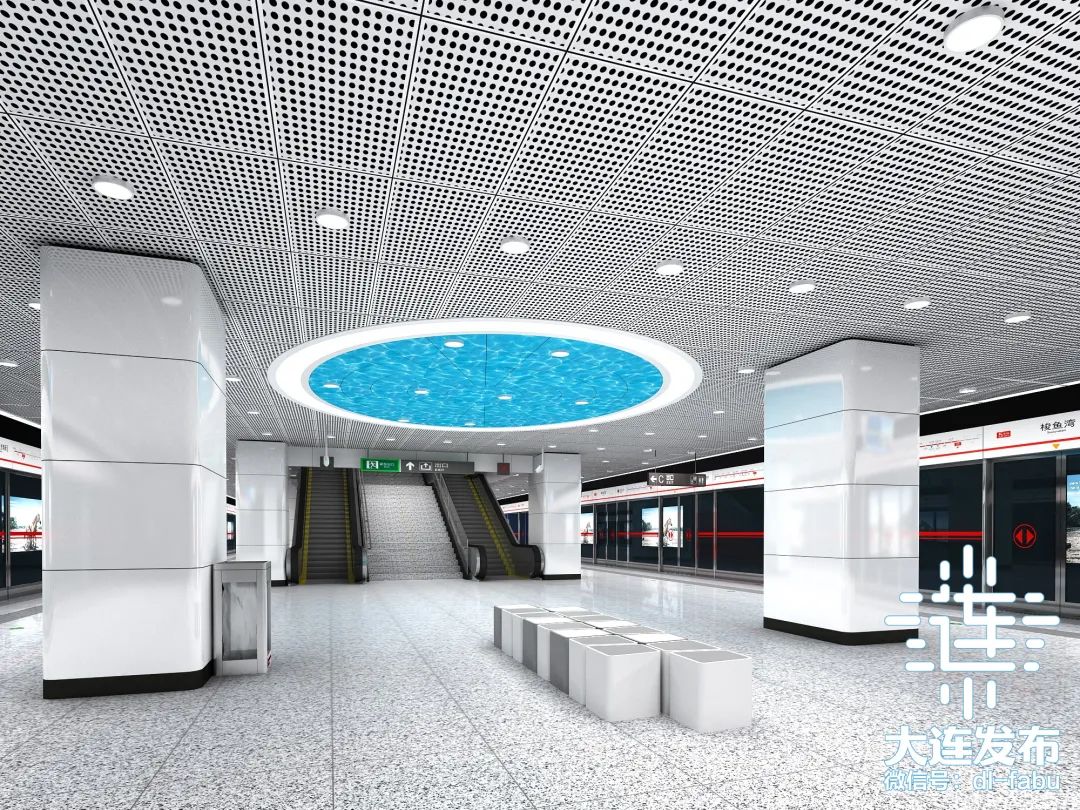 设计理念源于轻松愉快的公园场景"蓝天绿树",将地铁车站打造成充满