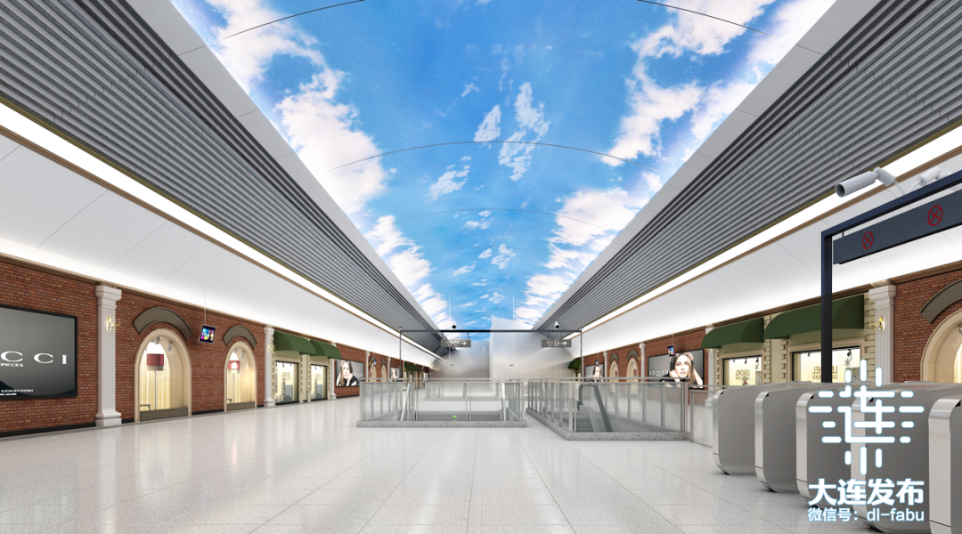青泥洼桥站站厅效果图
