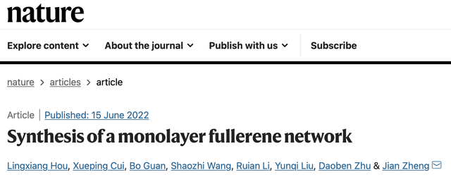 中科院造出单层聚合碳60 有望用于半导体 量子计算等领域 新浪财经 新浪网
