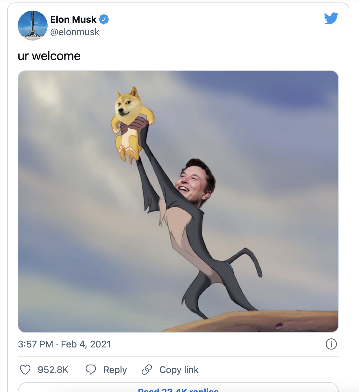 马斯克因狗狗币被投资者索赔2580亿美元：操纵价格从中牟利