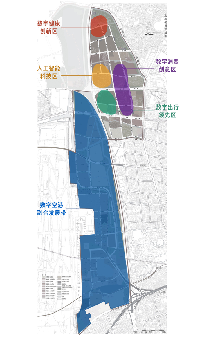 长宁“虹桥之源”在线新经济生态园布局深入图。