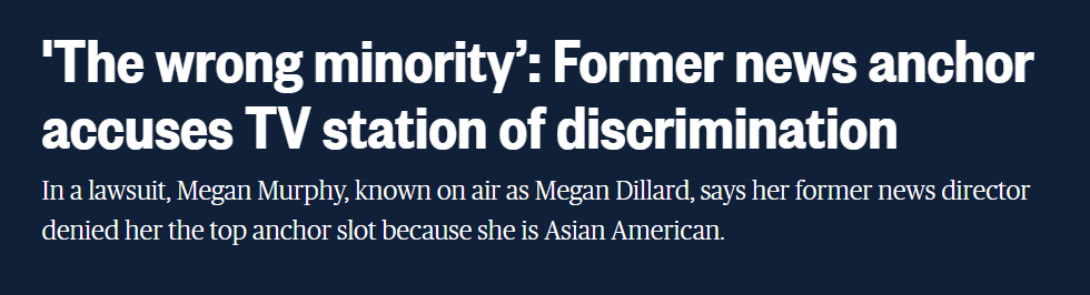 被叫“错误的少数族裔”，亚裔主播怒告福克斯电视台